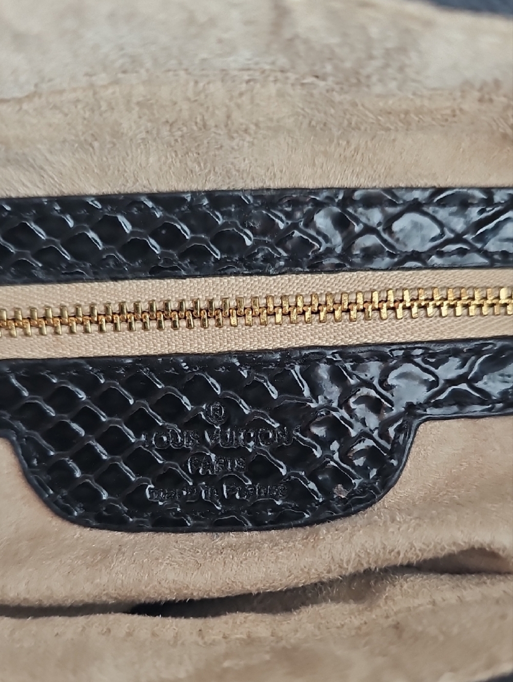 Louis Vuitton Brown Monogram Satchel with Black Handles and Tan Trim - Picture 5 of 5